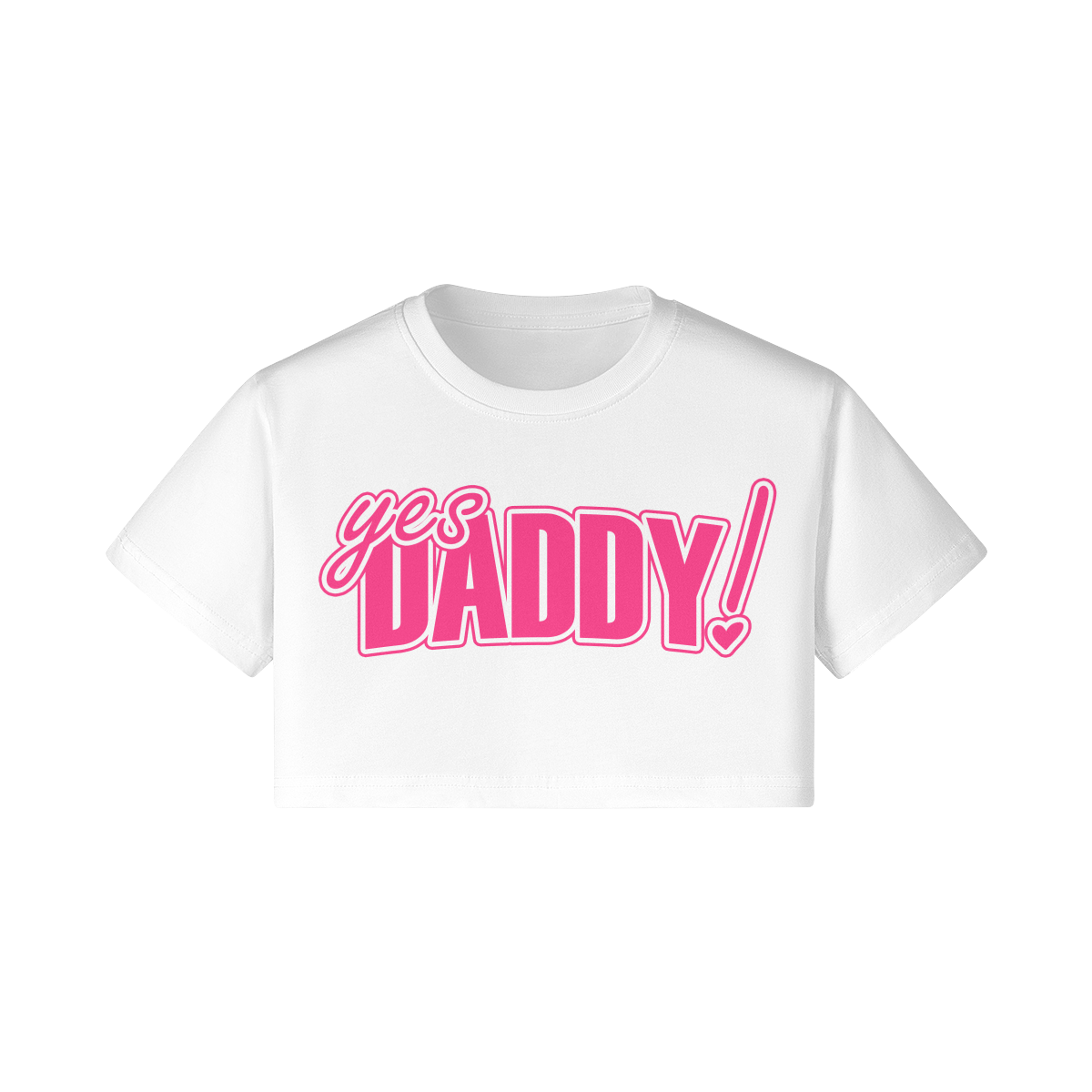 Yes Daddy Print Crop Top – CruelGirlfriend Merchandise