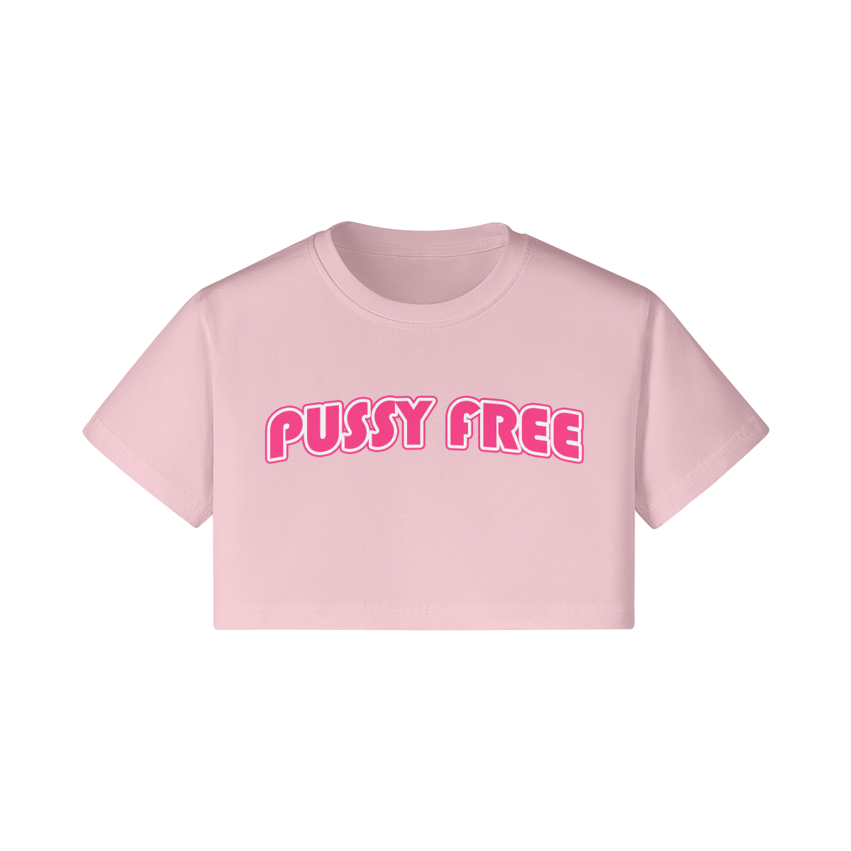 Pussy Free Print Crop Top