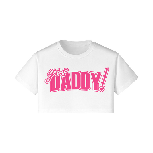 Yes Daddy Print Crop Top