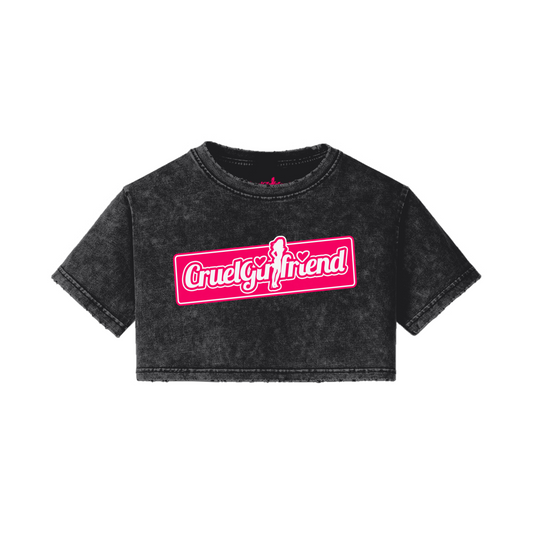 Womens Letterbox Printed Crop-Top